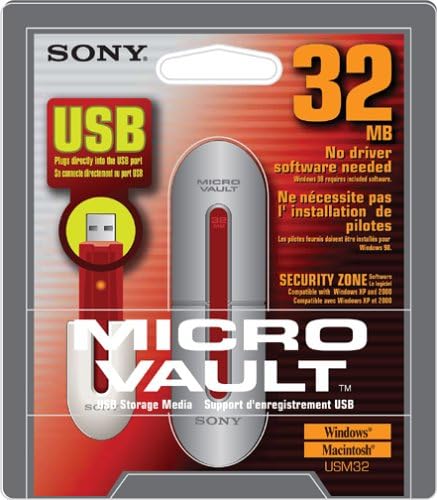 Sony Micro Vault 32 MB USB Removable Storage Media