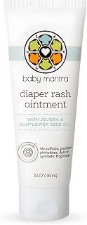 Baby Mantra Diaper Rash Ointment - EWG Verified Diaper Cream made with Natural, Hypoallergenic Ingredients - Best for Newborns, Babies, and Toddlers with Sensitive Skin - 3.4 Ounce Tube