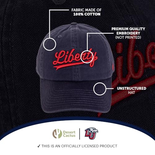 Gorra Liberty University baseball azul con strap ajustable miniatura 4