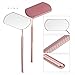 Yimart 1PCS Eyelash Mirror Grafting Lash Magnifying Beauty Long Handle for Checking False Lashes Extension Makeup Tools Mirror (Pink)