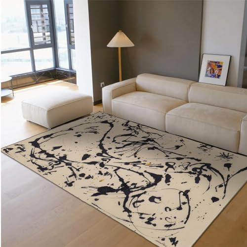 Tapis Jackson Pollock 180x240cm antidérapant pour sol glissant