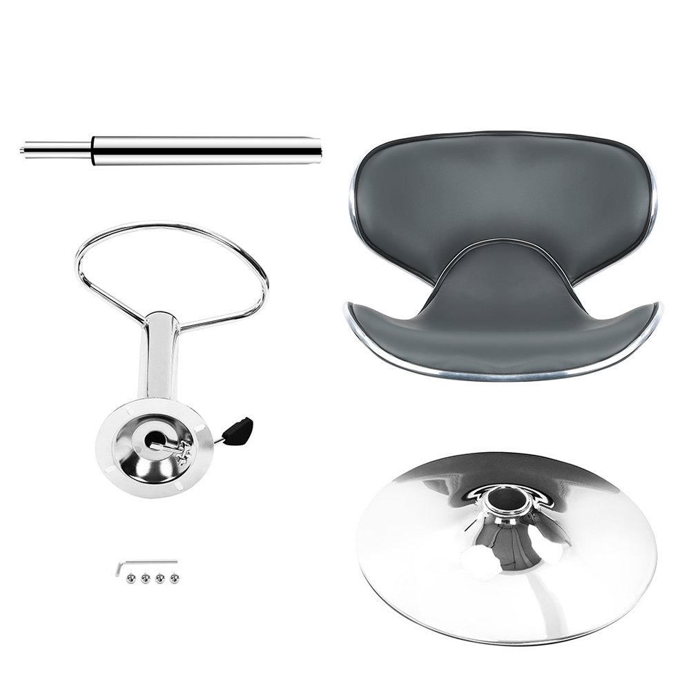 OHMG Sgabello Da Bar In Pelle PU E Metallo, Set Di 2 – Regolabile In Altezza E Girevole A 360°, Per Isola Cucina
