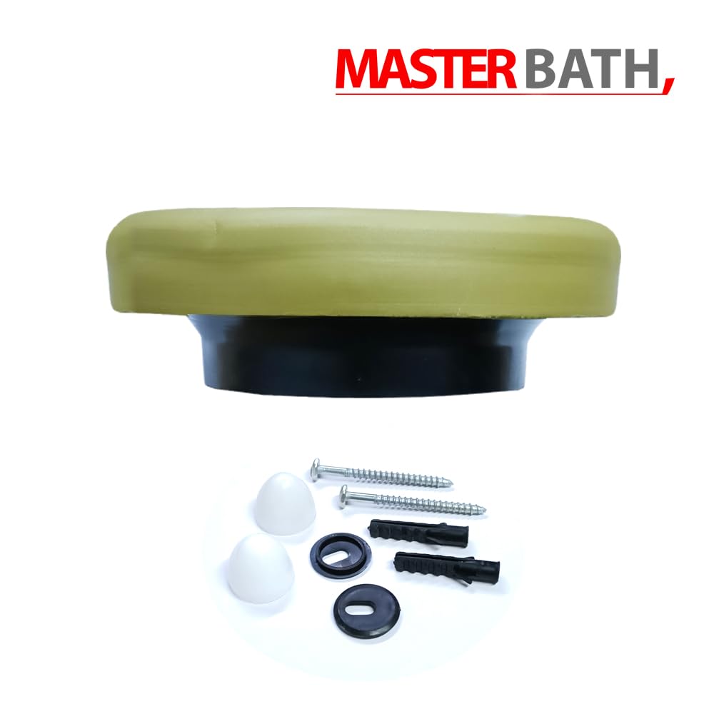 MASTERBATH Toilet Bowl Rubber Gasket | Wax Seal Ring for Toilet Flange Repair Kit | Anti-Breaking Toilet Sealing Fitting for Floor Mount Western and Indian Closet 2