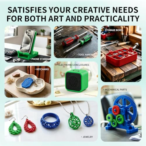 Image of RepRapper Modified PLA (PLA+) Filament Bundle 1.75mm, 6 Rolls of 250g (Black, White, Grey, Red, Green, Blue), Upgraded PLA 3D Printer Filament ±0.03mm Precision