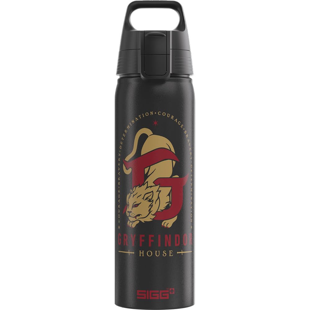 Sigg - Aluminium Water Bottle - WMB One Gryffindor - Climate Partner - Suitable for Carbonated Drinks - Leak-Proof - Feather-Light - BPA-Free - Sports & School - 0.75 L