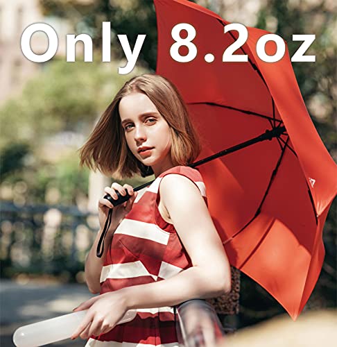 A.brolly Tube Auto Umbrella With Uv Protection - One Click Open Close, World's Lightest Automatic Umbrella【 Only 8 Oz 】(Black) #TOP1