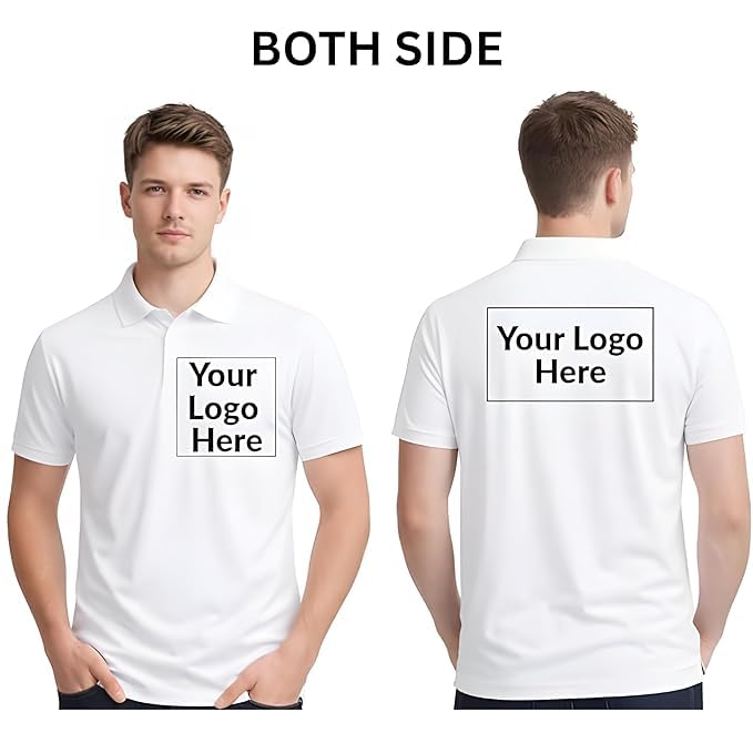 Image of Customised T Shirt for Men & Women | Matty Unisex Personalised Photo & Text Printed Customized Tshirt | Custom Printing T-Shirt with Name, Logo, & Design White
