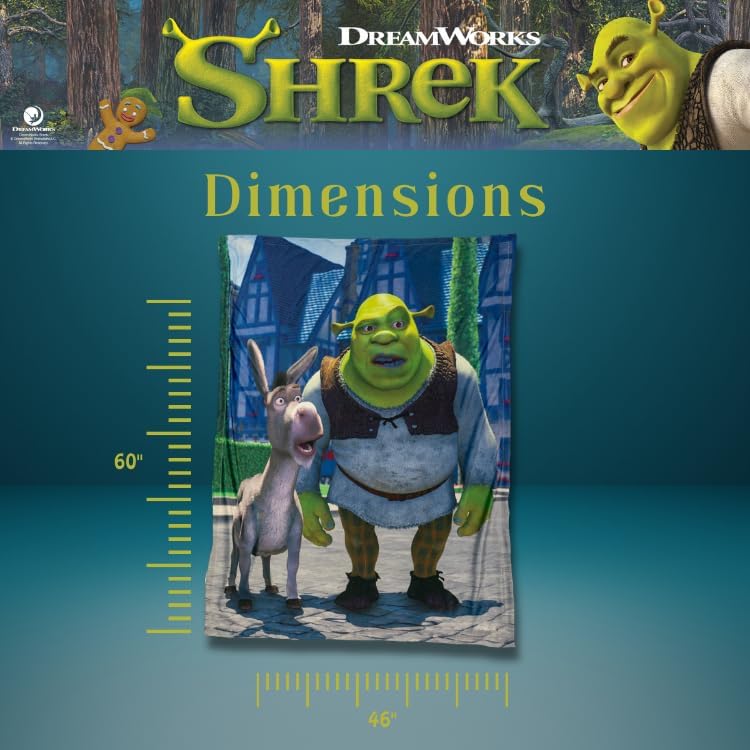 Collectibles Shrek Donkey Bedding Super Soft Micro Raschel Throw, 46 in x 60 in, (Officially Licensed Product) by Franco - Image 5