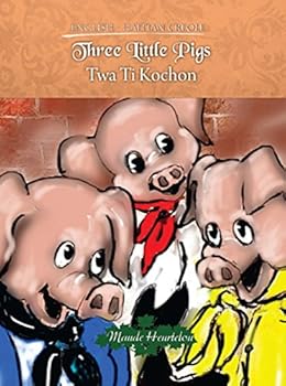 Paperback Three Little Pigs / Twa Ti Kochon Book