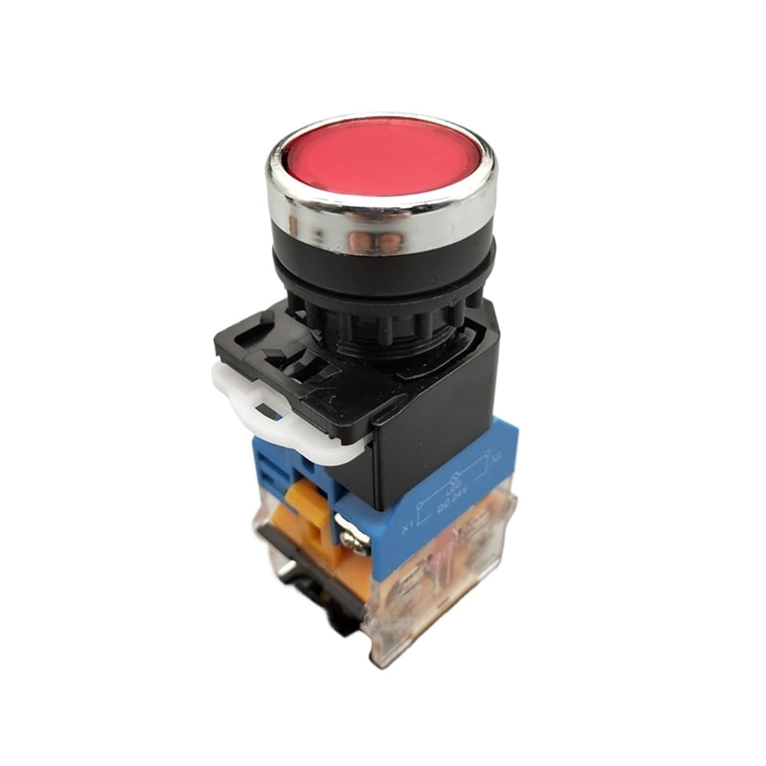 1PCS 22mm LA38-11D/LA38-11DS with Light Flat Head Button Switch Momentary/Latching Push Button Switch 10A/440V AC/DC 6-380V(50R,Self-Reset,380V)