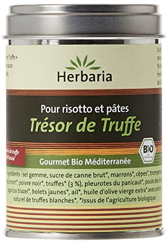Herbaria Trésor de Truffe Mélange d'Épices pour Risotto et Pâtes Bio Boîte de 110 g Cover