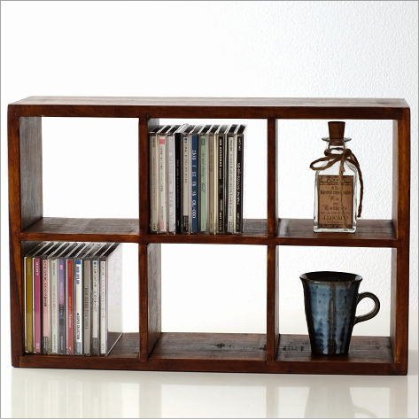 CDラック 整理棚 飾り棚 シーシャムウッドフリー棚６ [kan4727]