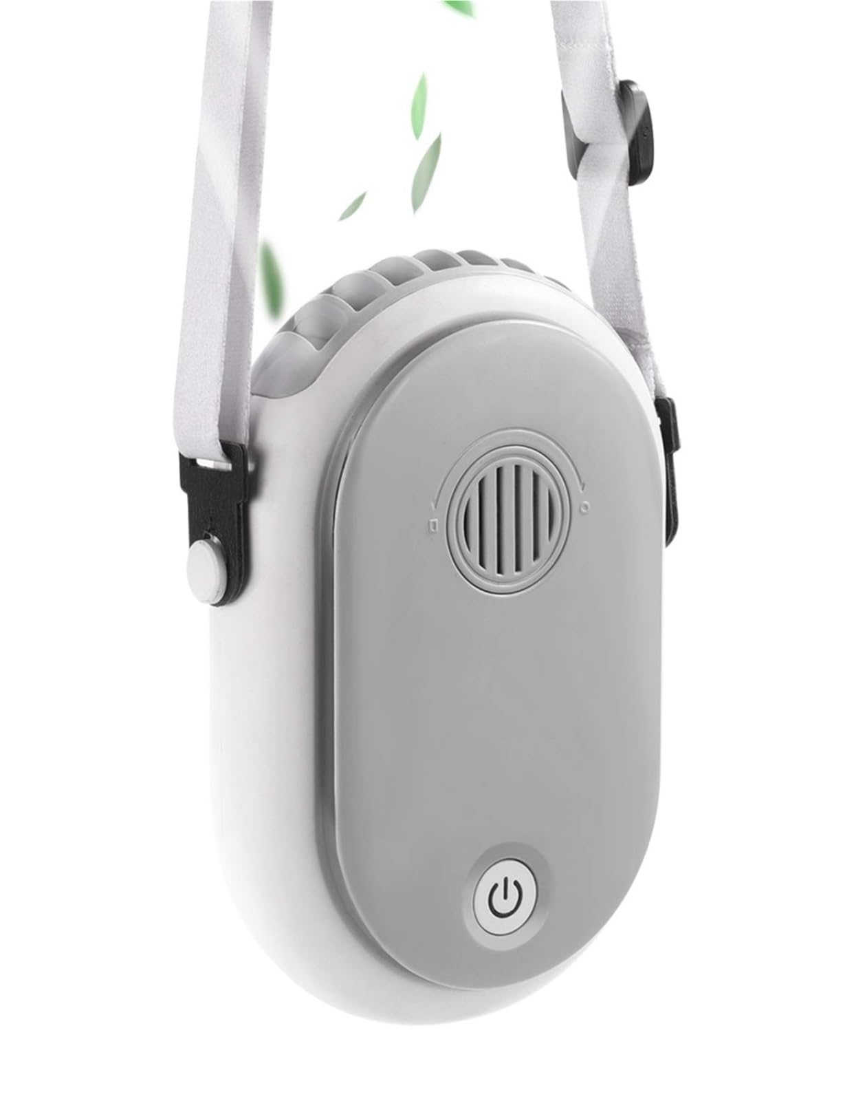 Przenośny mini wentylator, 2 szt. Mini przenośny akumulator wiszący wentylator na szyję z regulowaną smyczą 3 prędkości, wentylator ręczny (zielony)