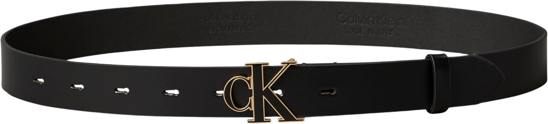 Calvin Klein Femme Round CK Buckle 30mm Belt Inlay Lv04f7073g Ceintures