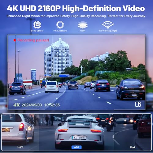 KuTaiTai 4K Dash Cam for F150/F250