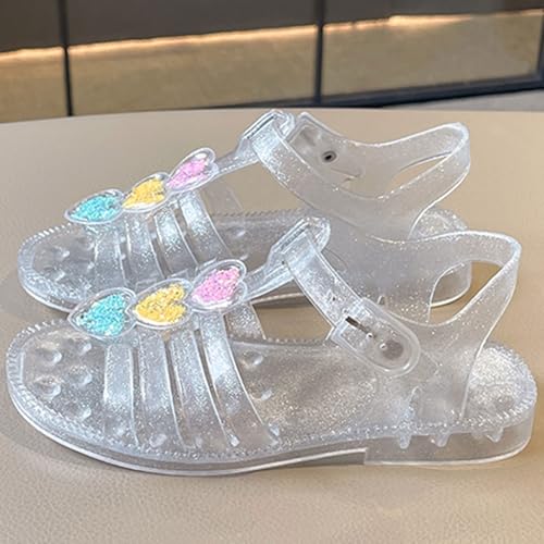 IWIHMIV Sandals for Girls Open Toe Princess Soft Sole Summer Dress Shoes Water Beach Flat Sandals for Toddler3