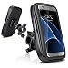 Produktbild DaoRier Wasserdichte Fahrrad Motorrad Bike Hülle Schutzhülle ABS Universal Handyhalterung Fahrradhalterung Lenkstange Handy Halter Wasserabweisend für iPhone 6/6s Plus Samsung Galaxy S7 Note 3 4 5