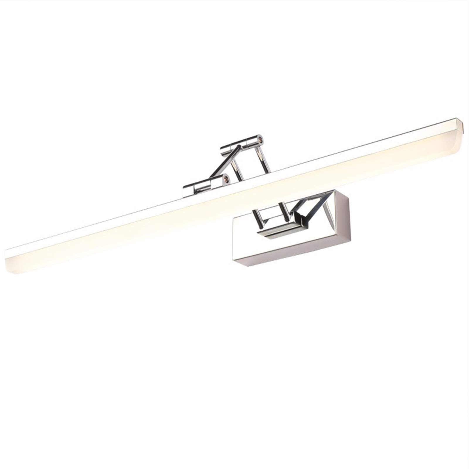 Lampada Specchio Bagno LED 9W, Luce Armadietto a Specchio 41 cm Regolabile con Bianco Caldo 800 Lumen, Luci Specchio Bagno Luci Trucco in Acciaio Inossidabile IP44 Impermeabile e Antiappannamento