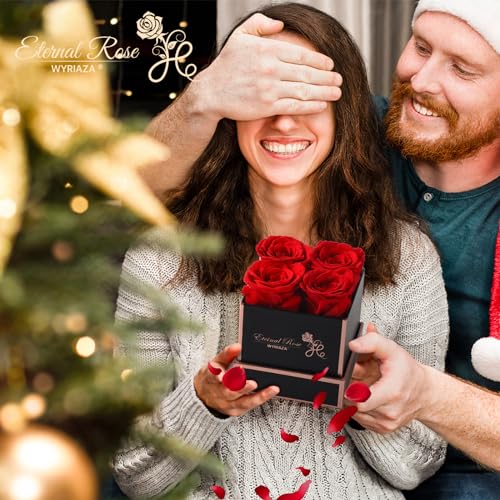Miniatura 4 de Wyriaza Rosa Eterna Regalos Para Mujer - Regalo Madre Regalos Originales Mujer Regalos Mama Navidad Mujer San Valentin Rosa Eterna Natural Preservada Regalos Cumpleaños Aniversario Mujer Madre Mama