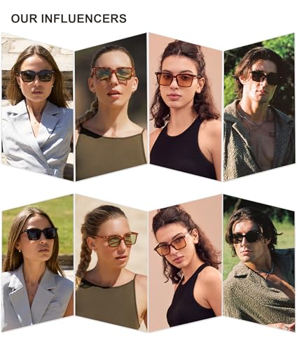 SOJOS Trendy Polarized Square Sunglasses Womens Men Retro Vintage 90s Sun Glasses SJ23873