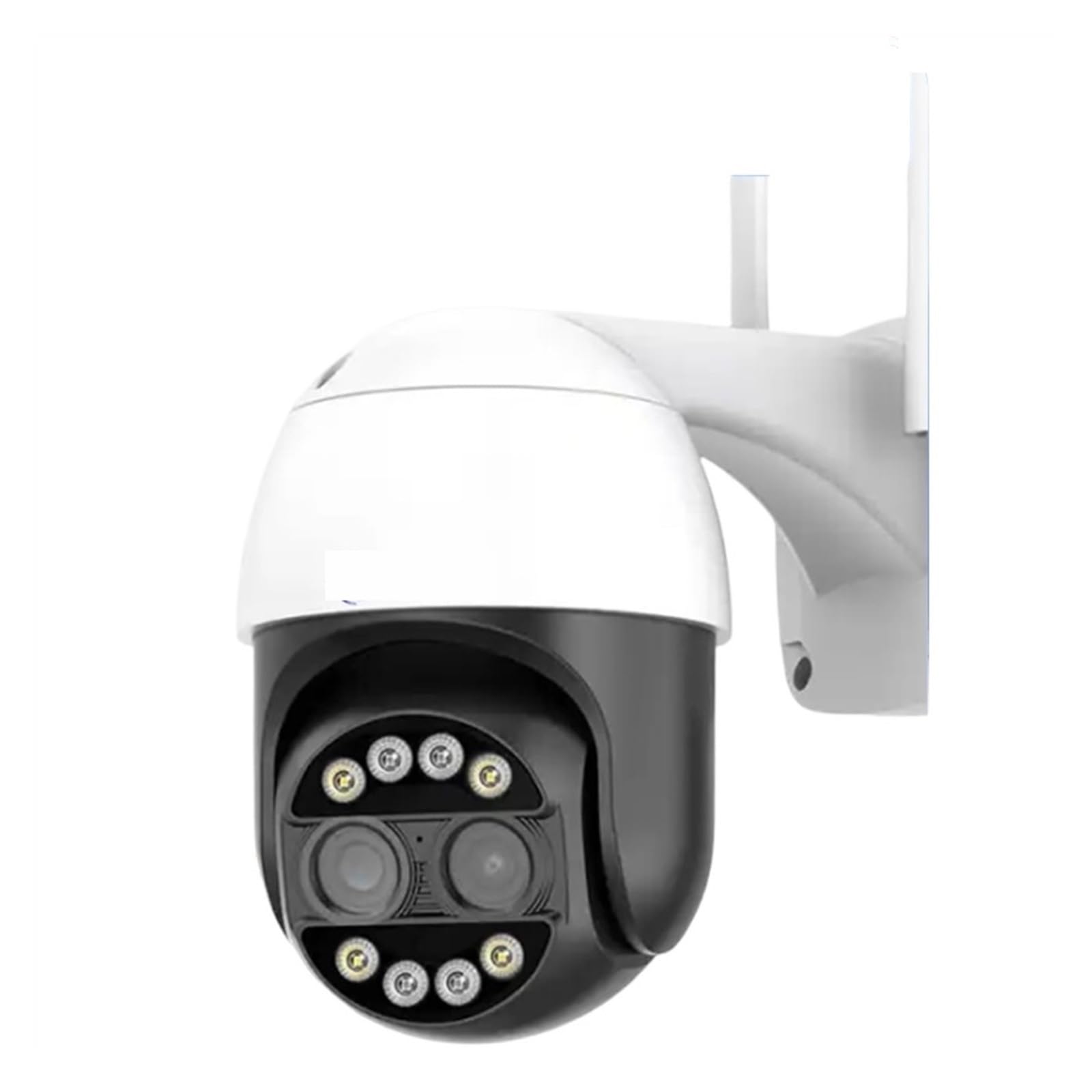 Telecamere di sicurezza, Telecamera IP di sicurezza CCTV con doppia lente da 8 MP 4K PTZ, zoom 8X, telecamera di sorveglianza a colori con visione notturna e monitoraggio automatico(8MP Add 64G Card)