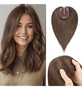 Benehair 100% Human Hair Toppers for Women 12 Inch No Bangs Top Hair Pieces for Thinning Hair 4 *...