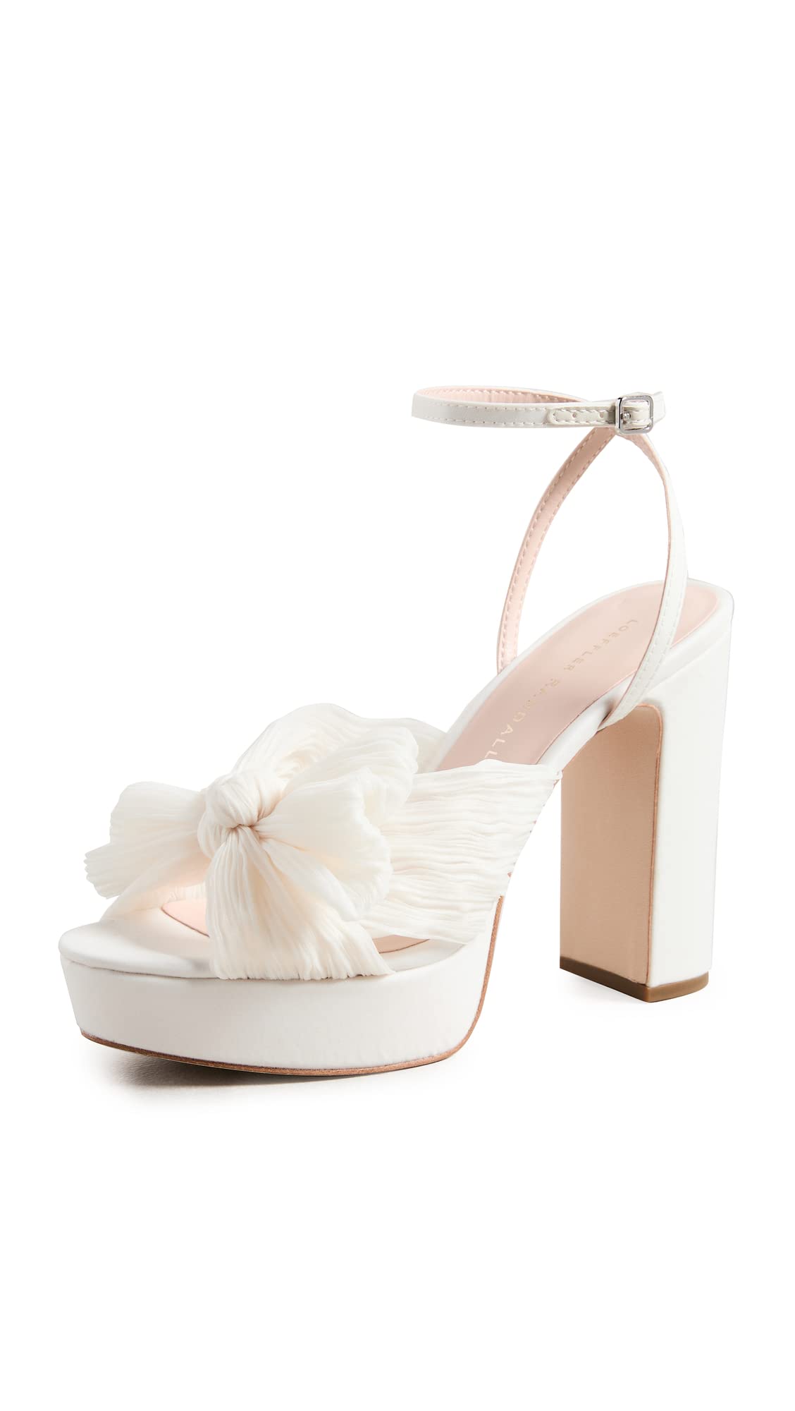 Loeffler Randall Women's Natalia Platform Pleated Bow Heels