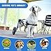 Virbraroo Dog Wheelchair for Back Legs with Upgraded All-Terrain Tires & Durable Bearings,Adjustable Dog Wheelchair for 9