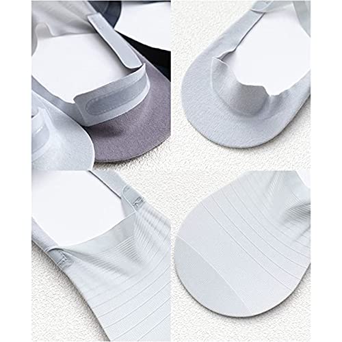 5 Pairs Invisible Ice Silk Breathable Socks, No Show Socks For Men And Women, Ultra Low Cut Non Slip Flat Boat Liner (US, Alpha, One Size, Regular, Regular, 5, A+B+C+D+E)4
