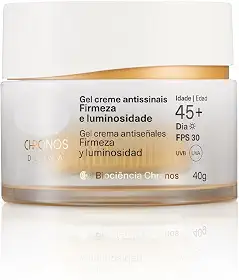 Gel Creme Antissinais Firmeza e Luminosidade 45+ Dia Chronos Derma 40 g