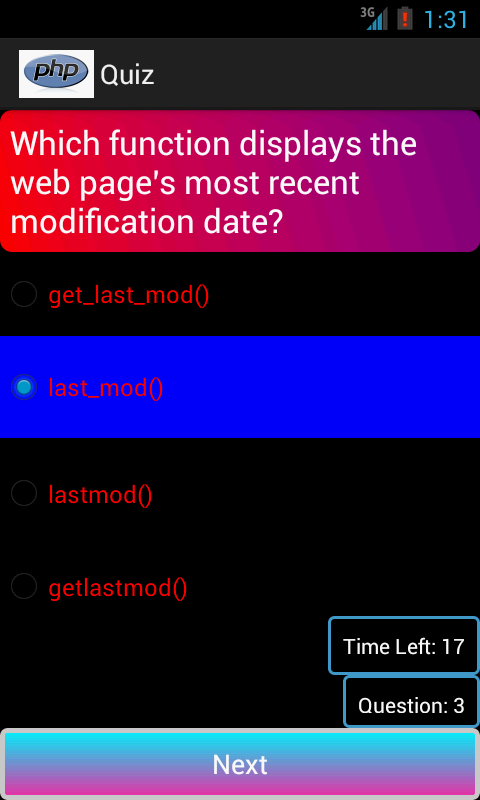PHP Advanced MCQ - App on Amazon Appstore