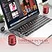 INSMY Small Bluetooth Speaker, Waterproof Mini Portable Wireless Speaker, Punchy Bass Rich Audio Stereo Pairing, Handheld Pocket Size, Built in Mic for Hiking Biking Gift Laptop Tablet (Red)