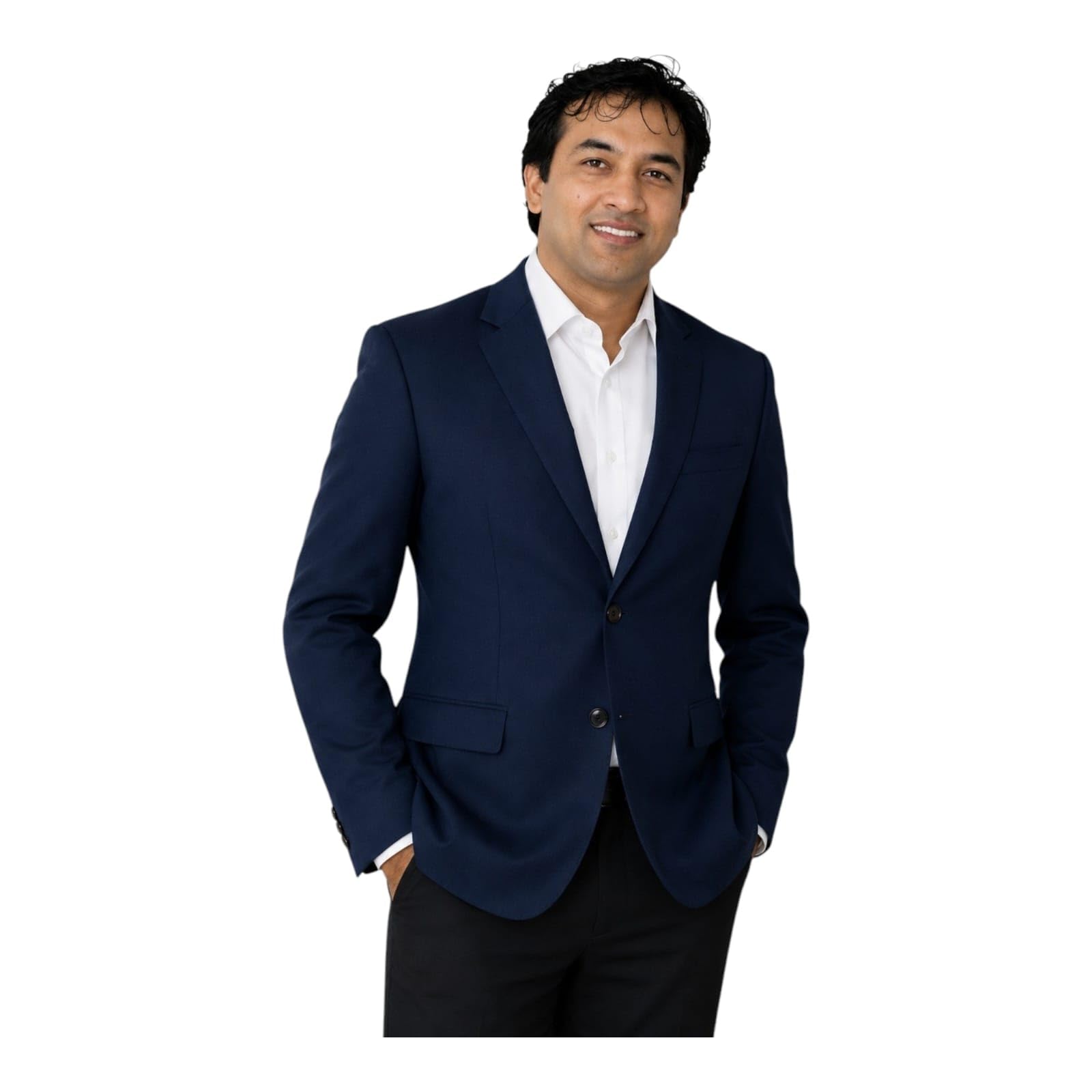 Men's Slim Fit Single Breasted Blazer with Customised Measurement-picture-35