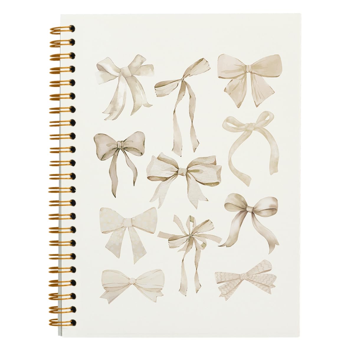 Carnet à spirales avec nœud rose, cadeau esthétique idéal