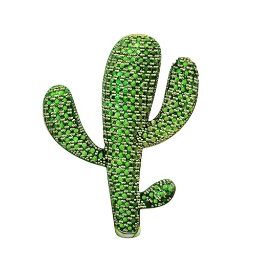 Broche de cactus verde para mujer elegante pin de metal esmaltado