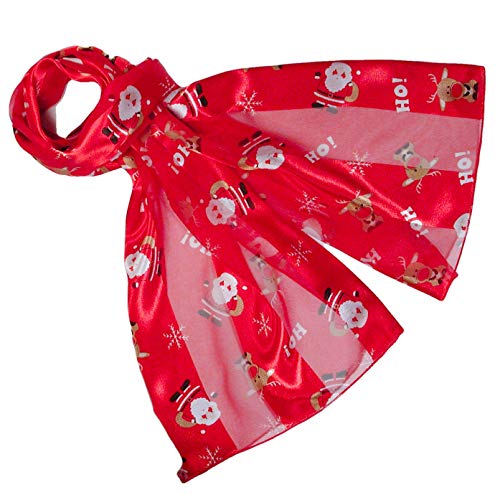 Ho Ho Santa Reindeer Christmas Holiday Scarves with Gift Box Option