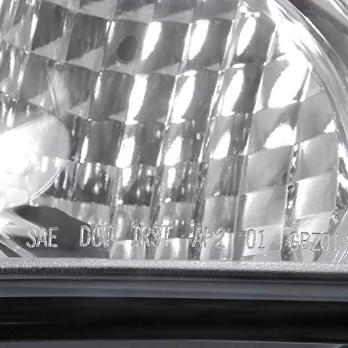 SPEC-D TUNING Chrome Housing Clear Lens Tail Lights Compatible with 2002-2009 Chevy Trailblazer, Left + Right Pair Assembly