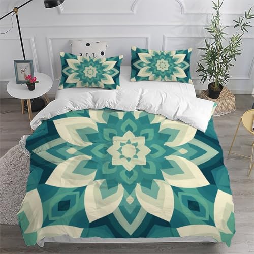 Housse de couette géométrique simple 3D ensemble enfant 3 pièces lit double 200x200