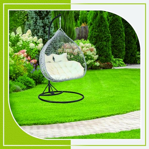 Cojín de asiento blanco de 110 cm acolchado para silla colgante 8