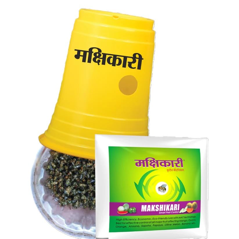 Patil Biotech Makshikari Fruit Fly Lure and Trap, Smart Pest Control, 15 per Acre, Includes Lure and Trap (Set of 50)-image-36