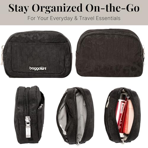 baggallini women39s pocket cosmetic - lightweight bag - travel essentials makeup organizer smallmini