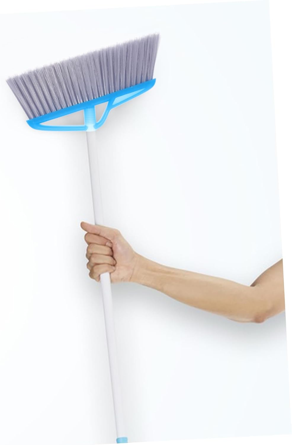 Push Broom Head Replacement Soft Bristle Design for Indoor Outdoor Cleaning Versatile Household Tool for Patios and Garage Floors Easy to Install Blue