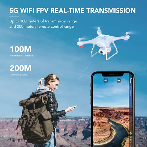 Potensic P5 Fpv Drone With 2.7K Camera Live Video For Adults And Kids, Quadcopter Helicopter With Gravity Sensor, Altitude Hold, Headless Mode, Trajectory Flight And 3D Flip, 40 Mins Flight Time #TOP2