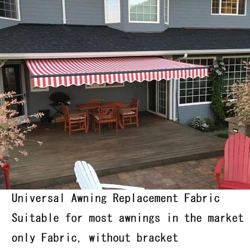 Tissu de remplacement pour auvent de patio rétractable imperméable et résistant