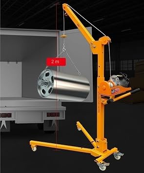 Mobile Small Crane, Portable Foldable Hand Crane, Household Vehicle Hoist (Manual 500kg
