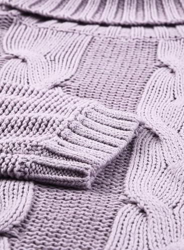 Image of Dokotoo Womens 2026 Winter Fall Solid Turtleneck High Neck Balloon Long Sleeve Sweaters Pullover Outerwear