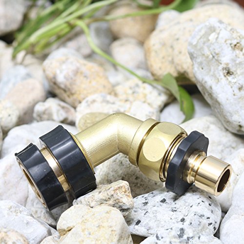Plg Garden Hose Elbow Connector 45 Degree Hose Extender For Rv Water Hose Solid Brass #TOP1