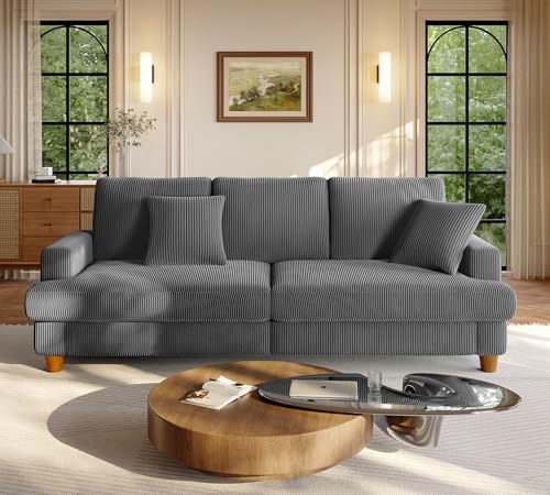 Welzona 87.2" Couches for Living Room, Corduroy Couch,Sofas for Living Room
