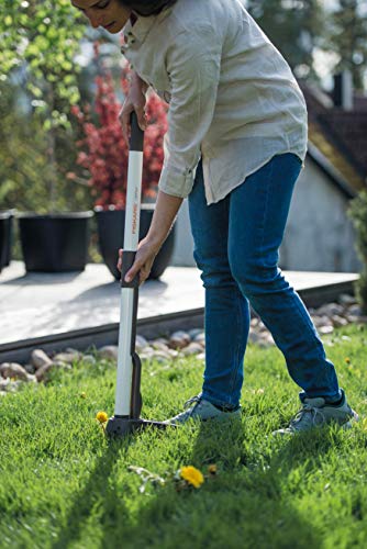 Foto von Fiskars Unkrautstecher, Länge: 90 cm, Rostfreie Stahl-Arme/Kunststoffgriff, Schwarz/Weiß, Light, 1020127