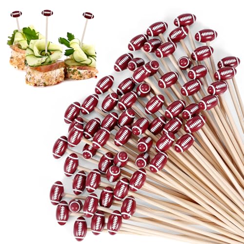 [50 PCS] Football Cocktail Picks Party Decorations...